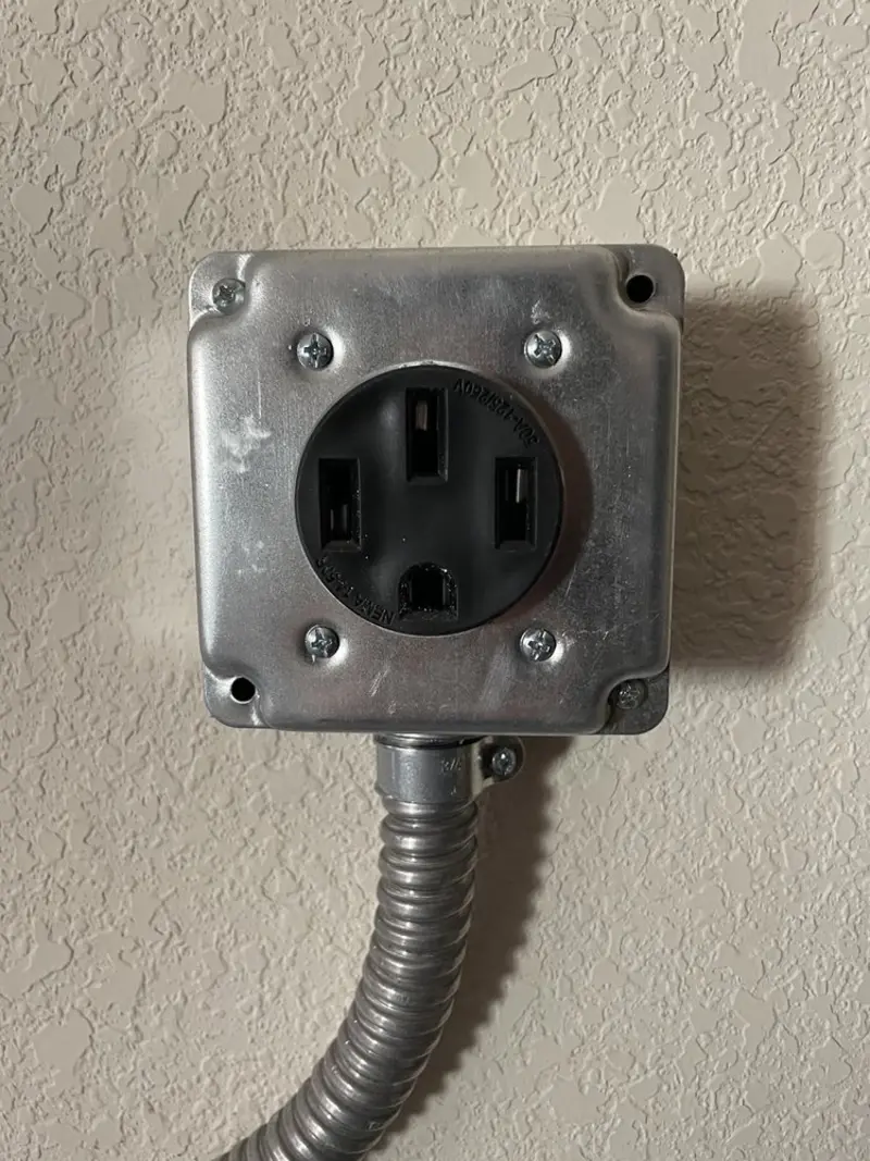 NEMA 14-50 outlet installed for Electrical Panel Upgrade in Picayune